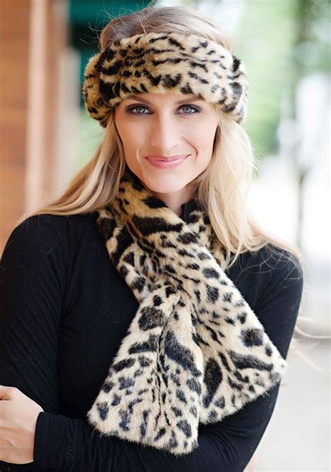 leopard faux fur|leopard faux fur headband.